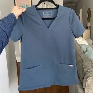 XS Figs Dark Harbor Casma scrub top